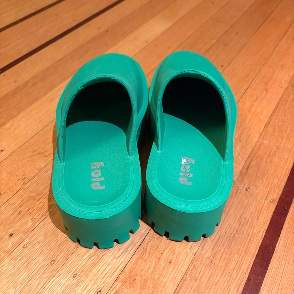 Green Platform Slide Sandals - image 4